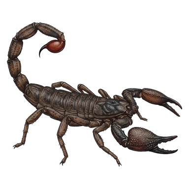ภาพการ์ตูนของAmazon forest scorpion