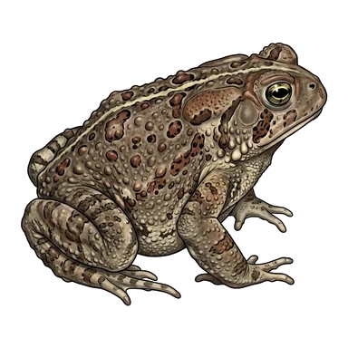 ภาพการ์ตูนของAmerican toad