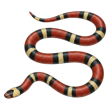 کارتون Bernad's coral snake