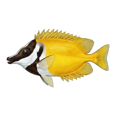 Foxface rabbitfish کا کارٹون