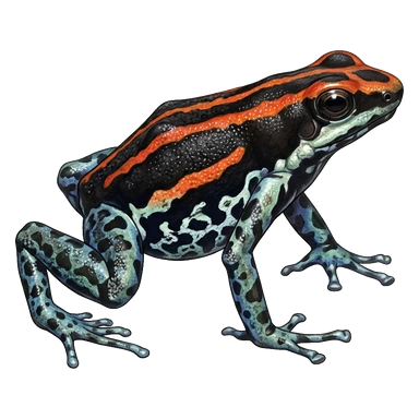 کارتون Golfodulcean poison frog