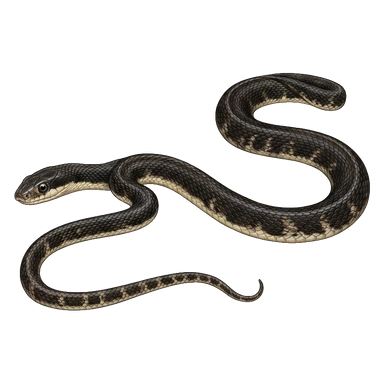 د Lesser black whipsnake کارټون