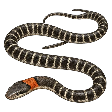د Orange-naped snake کارټون
