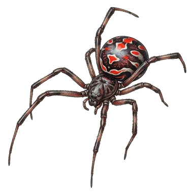 رسم كرتوني لـPhinda button spider