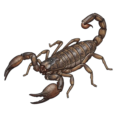 کارتون Shiny burrowing scorpion