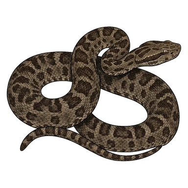 کارتون Small-eyed toadheaded pitviper