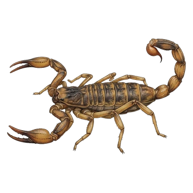 کارتون Swollen-stinger scorpion