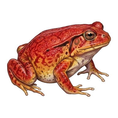 ภาพการ์ตูนของTomato frog