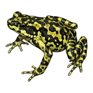ภาพการ์ตูนของVariable harlequin toad